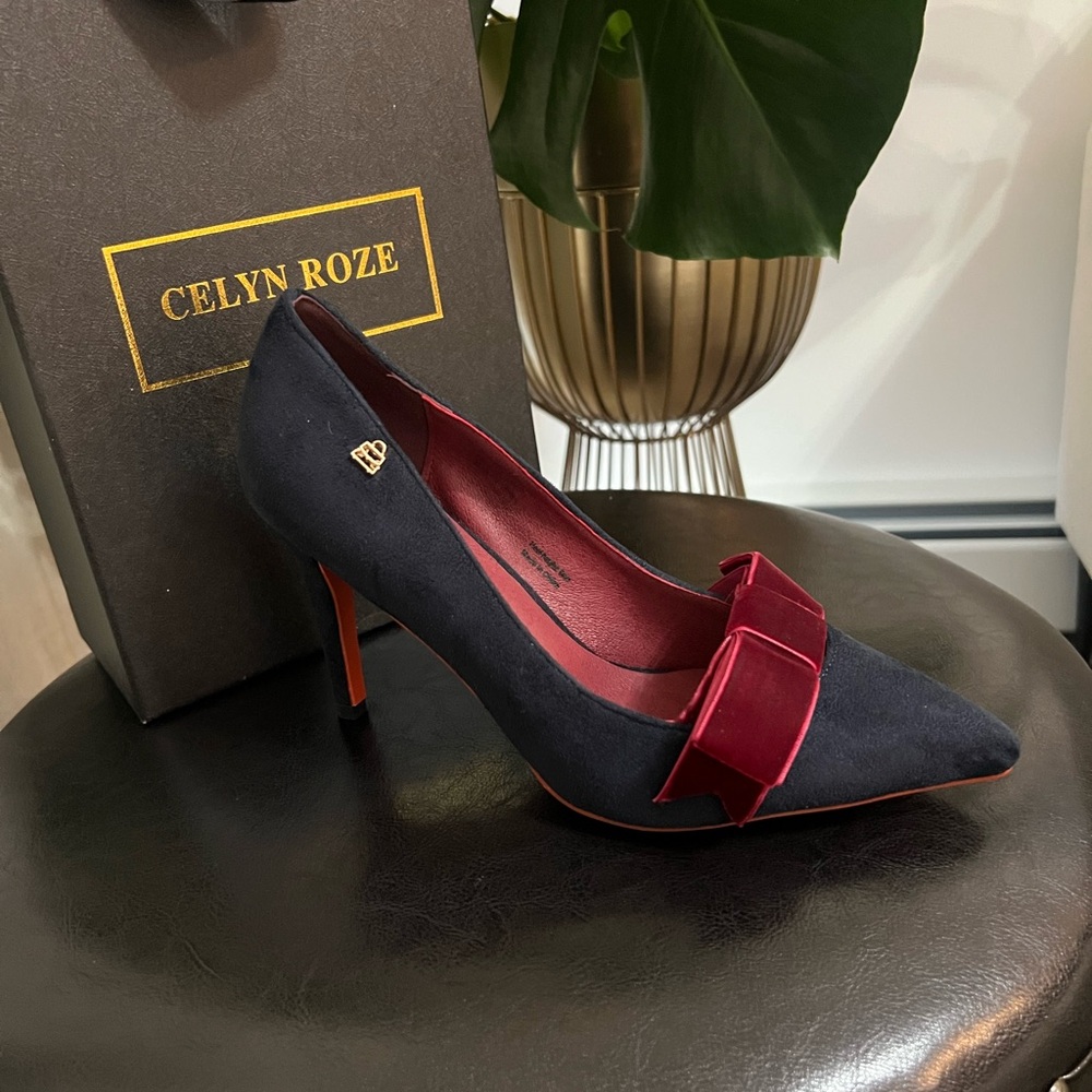 Women's Black and Red Heels